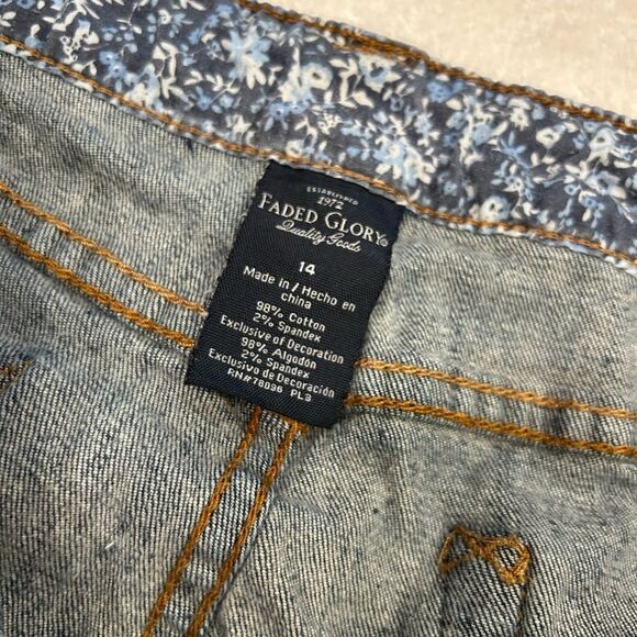 Faded Glory Dark Blue Boyfriend Jeans size 14 - Picture 4 of 11